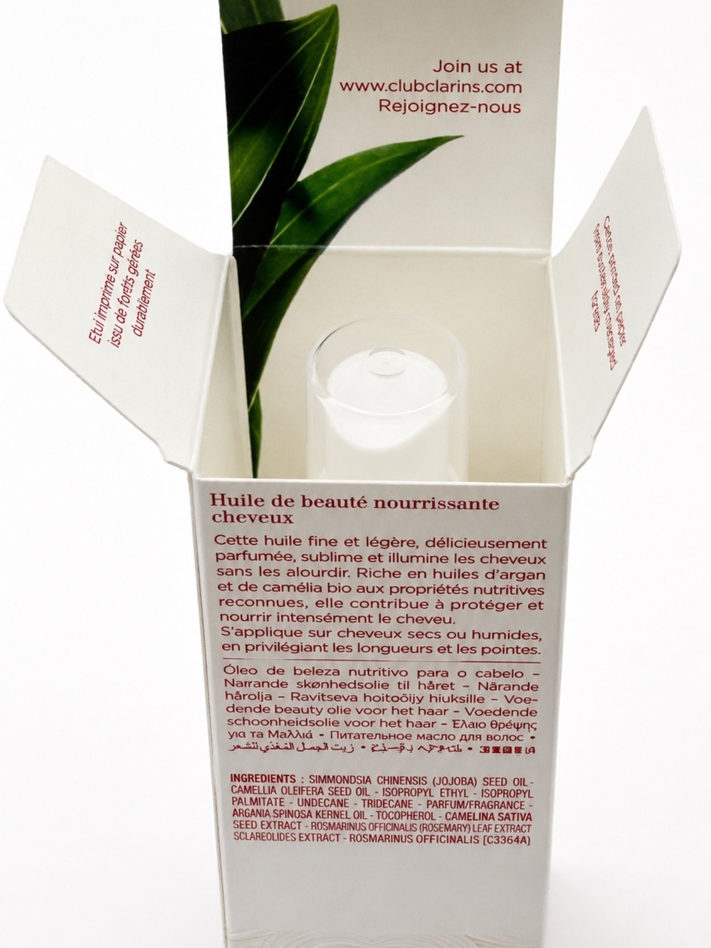 Clarins Nourishing Beauty Hair Oil Argan Camellia 1.6 oz 50 mL New in Box - Picture 5 of 7